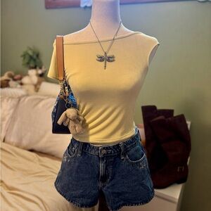 Edikted Jett Asymmetric Top Yellow